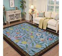 Alfombra 200x300 Lavable para el salón Resistente a Manchas Alfombrilla Azules áreas Granja Jardín de Frutas Tapete Suaves Dormitorio diseño Granada Que no muda Suelos Interiores y