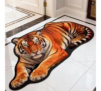 Alfombra 3D con formas irregulares gatos y perros divertida alfombra pelo corto con motivos mascotas amantes de los animales estética para el hogar entrada cuarto de baño cocina dormitorio y salón
