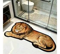 Alfombra 3D con formas irregulares gatos y perros divertida alfombra pelo corto con motivos mascotas amantes de los animales estética para el hogar entrada cuarto de baño cocina dormitorio y salón