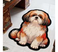 Alfombra 3D con formas irregulares gatos y perros divertida alfombra pelo corto con motivos mascotas amantes de los animales estética para el hogar entrada cuarto de baño cocina dormitorio y salón