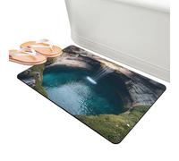 Alfombra 3D de Efecto Visual - Moqueta de Suelo con Diseño de Agujero sin Fondo y Superficie Antideslizante - Tapete de Ilusión Óptica Absorbente,Para Hogar Cocina Lavandería Entrada Pasillo Dormitori