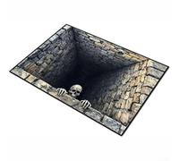 Alfombra 3D de Halloween con ilusión óptica de 40 x 60 cm, alfombrilla | La alfombrilla de poliéster de impresión de alta definición crea una llamativa ilusión de profundidad que se adapta debajo de