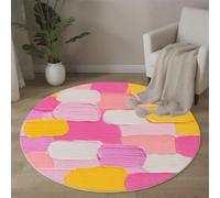 Alfombra,3D Estampado Amarillo Pálido Pinceladas Bloques Color Antideslizante Salón Pintura Al Óleo Texturizada Hogar Sala Estar Dormitorio Alfombrillas Grandes Estudio Decorazione Della Casa,80Cm