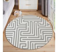 Alfombra,3D Estampado Blanco Grisáceo Laberinto De Líneas Antideslizante Salón Ilustraciones Minimalistas Hogar Sala De Estar Dormitorio Alfombrillas Grandes Estudio Decorazione Della Casa,120Cm