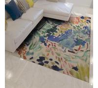 Alfombra 60x90 abstractas Modernas Alfombrilla de salón Arte contemporáneo Pinceladas Tapete Lavables Fauvismo Antideslizante Grandes Pelo bajo Suelo Interior para Dormitorio Comedor