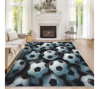 Alfombra 60x90cm BalóN de FúTbol Alfombra 3D de Pelo Corto Deportes Moqueta Suave y Mullida Lavable Lavadora Adecuado para Entradas Pasillos y Puertas de Entrada b-1272