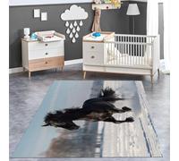 Alfombra 60x90cm Caballo Alfombra 3D de Pelo Corto Llanuras Nevadas Moqueta Suave y Mullida Lavable Lavadora Adecuado para Entradas Pasillos y Puertas de Entrada b-964