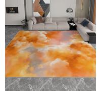 Alfombra 60x90cm Nubes Naranjas Alfombra 3D de Pelo Corto NiñO Y NiñA Moqueta Suave y Mullida Lavable Lavadora Adecuado para Entradas Pasillos y Puertas de Entrada a-964