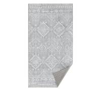 Alfombra 80 x 150 cm Antideslizante Lavable a Máquina Moderno Gris Claro