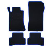 Alfombra A Medida Mercedes W203 Clase C Sedan-CLC (2000-2007) 5Pz Ribete Azul