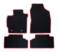 Alfombra A Medida Toyota Auris (2007-2013) 5Pz Ribete Rojo