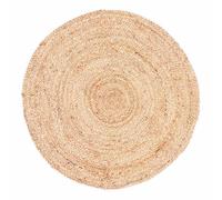 Alfombra Abril redonda de yute, estilo mediterráneo, en natural 60 cm | De formato pequeño y aspecto natural: Abril es una alfombra redonda de yute de 60 cm de diámetro para su decoración rústica.