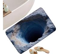 Alfombra absorbente para cuarto de baño, alfombra de entrada antideslizante, diseño 3D abismo de secado rápido, para cocina, interior, exterior, ducha,