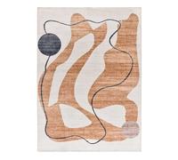 Alfombra abstracta impresa en naranja class, 80x150 cm - atticgo