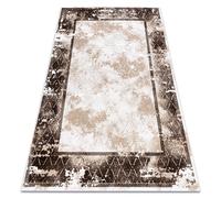 Alfombra acrílica VALS 0W1738 C56 54 Marco mármol vintage beige / marfil 100x200 cm