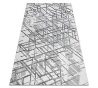 Alfombra acrílica VALS 8381 Líneas espacial 3D gris 250x350 cm