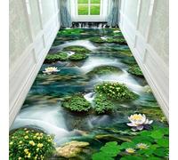 Alfombra Alargada Y Fina con Motivos Paisajísticos En 3D para Pasillos Largos, Alfombra, Revestimiento De Suelo Suave Y Absorbente para La Entrada, para Espacios Estrechos(Pattern E,80cmx500cm)