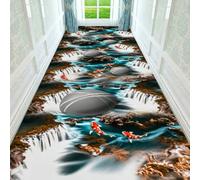 Alfombra Alargada Y Fina con Motivos Paisajísticos En 3D para Pasillos Largos, Alfombra, Revestimiento De Suelo Suave Y Absorbente para La Entrada, para Espacios Estrechos(Pattern B,100cmx200cm)