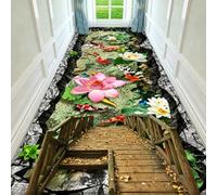 Alfombra Alargada Y Fina con Motivos Paisajísticos En 3D para Pasillos Largos, Alfombra, Revestimiento De Suelo Suave Y Absorbente para La Entrada, para Espacios Estrechos(Pattern C,80cmx100cm)