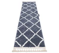 Alfombra alfombra de pasillo BERBER CROSS gris - para la cocina entrada pasillo 70x200 cm