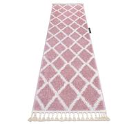 Alfombra alfombra de pasillo BERBER TROIK rosado - para la cocina entrada pasillo 70x250 cm