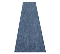 Alfombra Alfombra de pasillo sisal SION A5165A Mezcla Tejido plano azul oscuro 60x200 cm