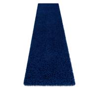 Alfombra alfombra de pasillo SOFFI shaggy 5cm azul oscuro - para la cocina entrada pasillo 60x250 cm