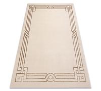 Alfombra ALLURE 1907 Patrón griego marco - Estructural elegante glamurosa beige 80x150 cm