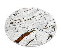 Alfombra ALLURE 1963 circulo Mármol - Estructural elegante glamurosa blanco / oro circulo 150 cm