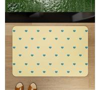 Alfombra Antideslizante 60 X 90 Corazón Azul Alfombra De Baño Antideslizantes,Duradero Y Fácil De Limpiar,Alfombras Baño Secado Rápido,Lavables,Súper Absorbente,para Bañera,Cuarto,Cocina