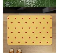 Alfombra Antideslizante 60 X 90 Corazón Rojo Alfombra De Baño Antideslizantes,Duradero Y Fácil De Limpiar,Alfombras Baño Secado Rápido,Lavables,Súper Absorbente,para Bañera,Cuarto,Cocina