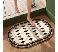 Alfombra Antideslizante 60 X 90 Hojas Negras Alfombra De Baño Antideslizantes,Duradero Y Fácil De Limpiar,Alfombras Baño Secado Rápido,Lavables,Súper Absorbente,para Bañera,Cuarto,Cocina