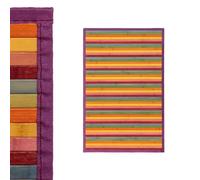 Alfombra Antideslizante, Alfombra de Madera de Bambú, Antimanchas, Resistente a la Humedad, para Salón, Dormitorio, Cocina, Baño, Pasillo (Multicolor)