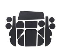 Alfombra Antideslizante Alfombrilla Antideslizante para Consola Central Coche Posavasos Ranura para Puerta 15 Piezas para RAV4 2013 2014 2015-2018(Negro)