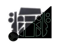 Alfombra Antideslizante Alfombrilla Antideslizante para Consola Central Coche Posavasos Ranura para Puerta 15 Piezas para RAV4 2013 2014 2015-2018(Bianco)