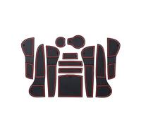 Alfombra Antideslizante Alfombrilla Antideslizante Posavasos Agua Consola Central Ranura Puerta Coche 12 Piezas para A4 B8 8K 2008 2009-2016(Rojo)