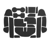 Alfombra Antideslizante Alfombrilla Antideslizante Ranura Puerta Coche Cajas Almacenamiento Vasos Agua 20 Piezas para Nissan para Navara NP300 D23 2015-2019(Negro)