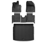 Alfombra Antideslizante Car para Polestar 4 2023-2024 Alfombrillas Coche TPE 3D Impermeables E Inodoras Juego De Negras Maletero Volante A La Izquierda(LHD 4PCS)