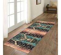 Alfombra antideslizante de 90 x 300 cm, lavable, para pasillo, entrada, comedor, lavandería, baño, uso interior, elegante decoración de pasillo