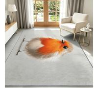 Alfombra antideslizante de animales salvajes para sala de estar, 120 x 170 cm, alfombra de suelo lavable, alfombra de pelo bajo para sala de estar, dormitorio, comedor