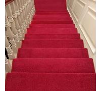 Alfombra antideslizante de punta redondeada, autoadhesiva, lavable y extraíble para peldaños de madera de interior (26 x 120 cm), segura, duradera, fácil de instalar