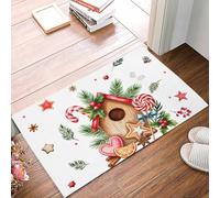 Alfombra Antideslizante Hojas Verdes De Salvia De House Candy Secado Rápido Baños Alfombra Absorbente Lavable Oficina Felpudo Entrada 40X60Cm