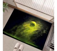 Alfombra Antideslizante Lavable en Lavadora, 40x60cm Felpudo Entrada Casa Tenis Alfombrilla para Puerta Explosión De Pólvora Suaves Absorbentes para Pasillo, Cocina, Dormitorio, Verde Fluorescente