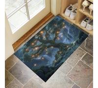 Alfombra Antideslizante Lavable Musgo Árboles Antiguos Cascadas 45 x 75 cm, Felpudo Entrada Paisajes Fantásticos Alfombrilla Para Puerta Suaves Para Pasillo, Entrada, Cocina, Dormitorio, Verdor