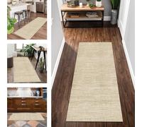 Alfombra antideslizante lavable para cocina, 80 x 100 cm, moderna, color beige y amarillo, para sala de estar, pasillo, habitación de los niños, alfombra resistente a las manchas, alfombra de entrada