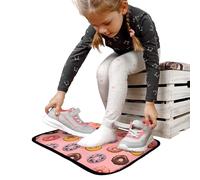 Alfombra antideslizante para cambio de zapatos, alfombra para guardería, impermeable y compacta, ideal para niños pequeños, colegios, clubes deportivos y piscinas (rosas, 30 x 40 cm)