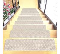 Alfombra antideslizante para escaleras, 6 unidades, 8 x 30 pulgadas para escalones de madera, camino de seguridad para interiores y elegantes alfombrillas de escalera (color 10, 20 x 76 cm)