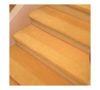 Alfombra Antideslizante para escalones de Madera, Ideal para Todo Tipo de climas, con Borde Redondeado y protección de Bordes. Incluye Cinta Antideslizante(A 6PCS,29.5x10.2x1.2)