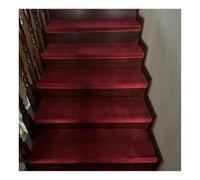 Alfombra Antideslizante para escalones de Madera, Ideal para Todo Tipo de climas, con Borde Redondeado y protección de Bordes. Incluye Cinta Antideslizante(E 6PCS,31.5x10.2x1.2)