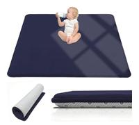 Alfombra Antideslizante para Gatear para bebé 70 x 130 cm Azul Oscuro